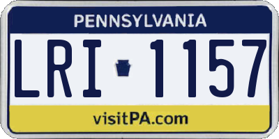 PA license plate LRI1157