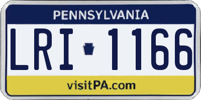 PA license plate LRI1166