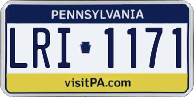 PA license plate LRI1171