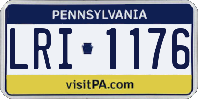 PA license plate LRI1176