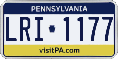 PA license plate LRI1177