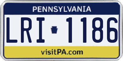 PA license plate LRI1186