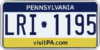 PA license plate LRI1195