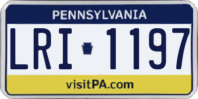 PA license plate LRI1197