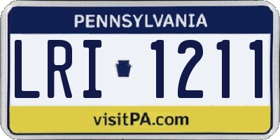 PA license plate LRI1211