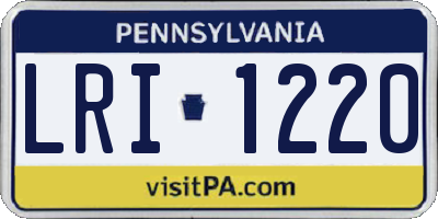 PA license plate LRI1220