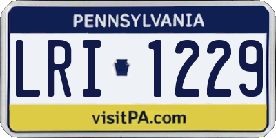 PA license plate LRI1229