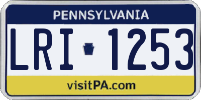 PA license plate LRI1253