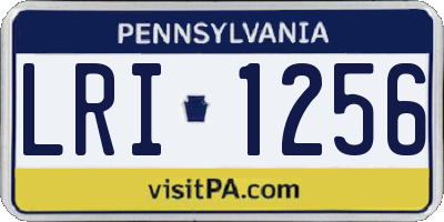 PA license plate LRI1256
