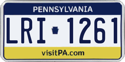 PA license plate LRI1261