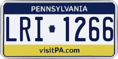 PA license plate LRI1266
