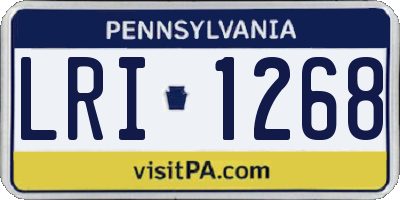 PA license plate LRI1268