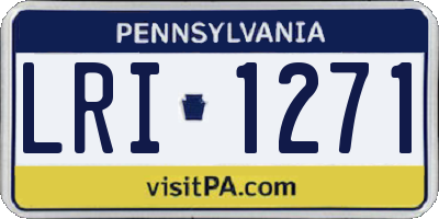 PA license plate LRI1271