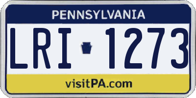 PA license plate LRI1273