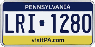 PA license plate LRI1280