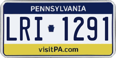 PA license plate LRI1291