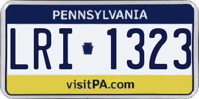 PA license plate LRI1323