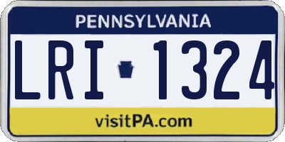 PA license plate LRI1324