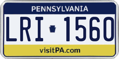 PA license plate LRI1560