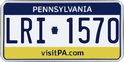 PA license plate LRI1570