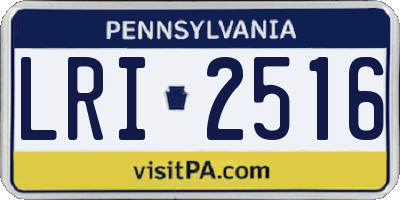 PA license plate LRI2516