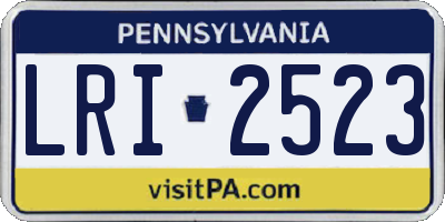 PA license plate LRI2523