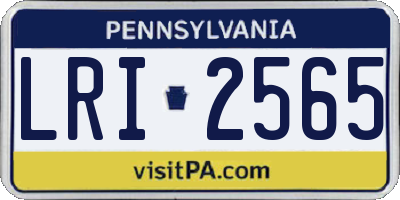 PA license plate LRI2565