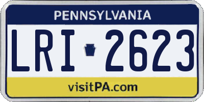 PA license plate LRI2623