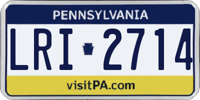 PA license plate LRI2714