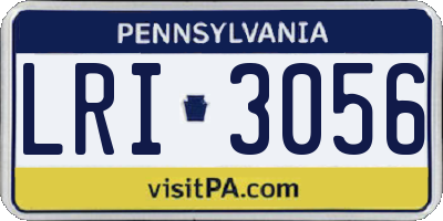 PA license plate LRI3056