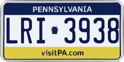 PA license plate LRI3938