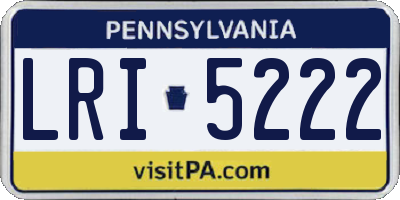 PA license plate LRI5222