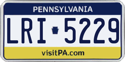 PA license plate LRI5229