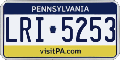 PA license plate LRI5253