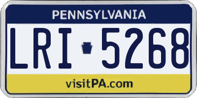 PA license plate LRI5268