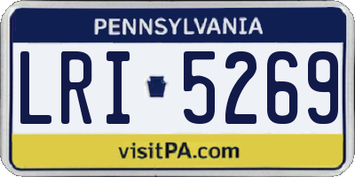 PA license plate LRI5269