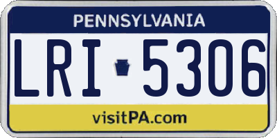 PA license plate LRI5306