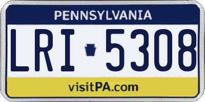 PA license plate LRI5308