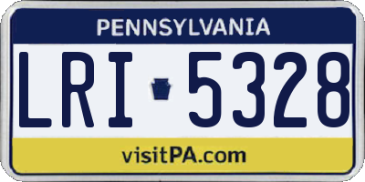 PA license plate LRI5328