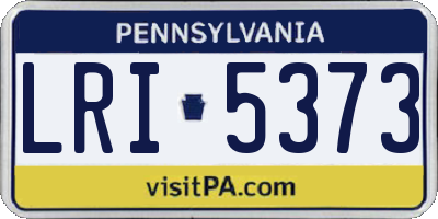 PA license plate LRI5373
