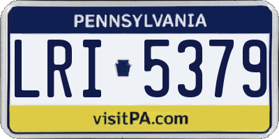PA license plate LRI5379
