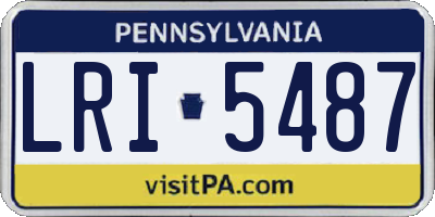 PA license plate LRI5487