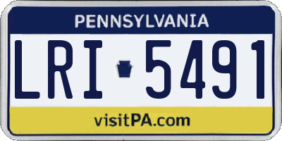 PA license plate LRI5491