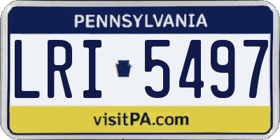 PA license plate LRI5497