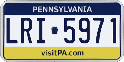 PA license plate LRI5971