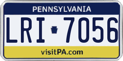 PA license plate LRI7056