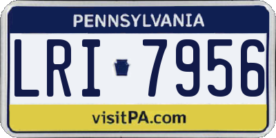 PA license plate LRI7956