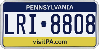 PA license plate LRI8808
