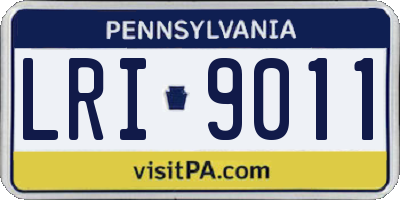 PA license plate LRI9011