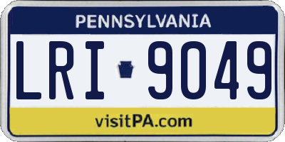 PA license plate LRI9049